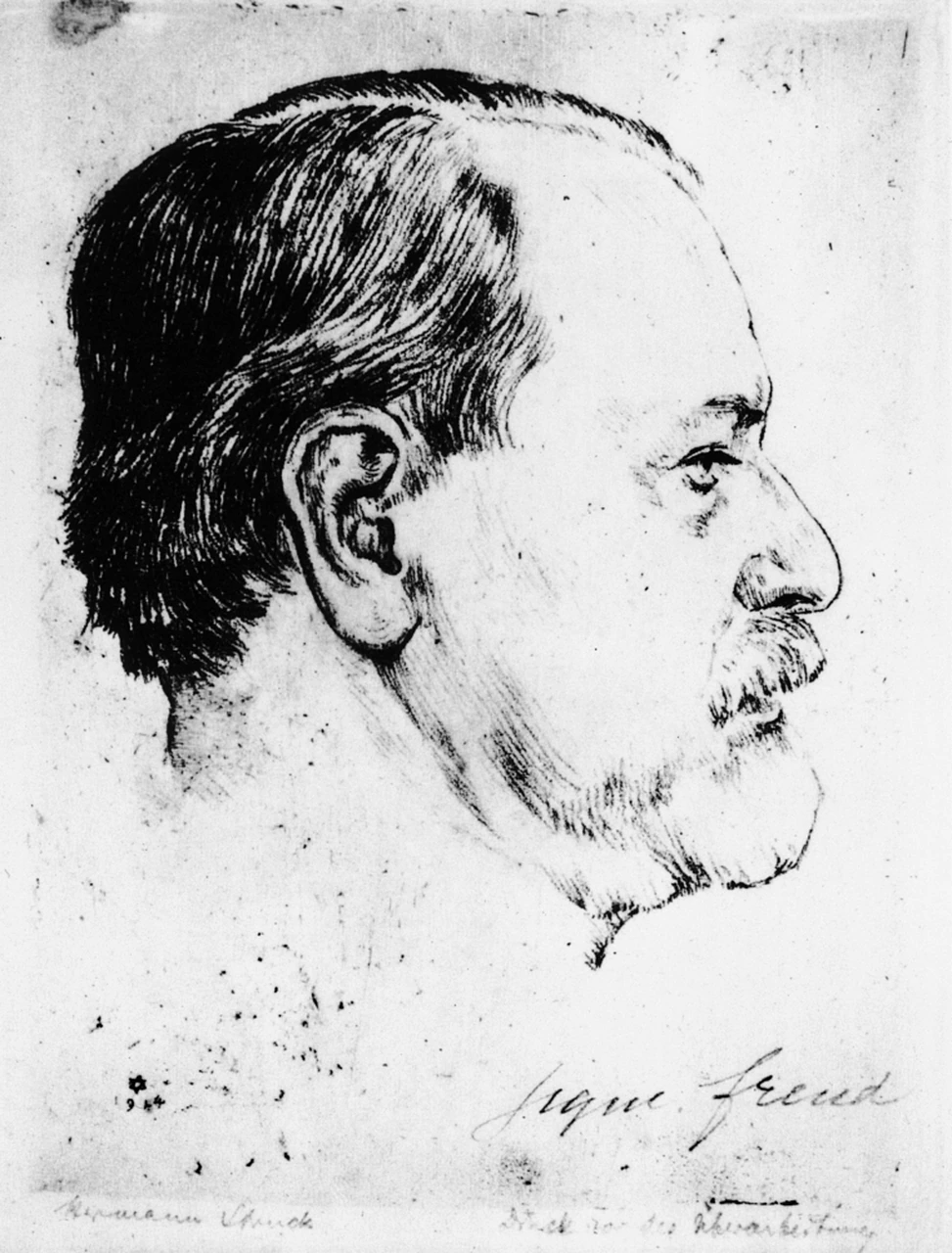 Sigmund Freud ritratto da Hermann Struck (1914)