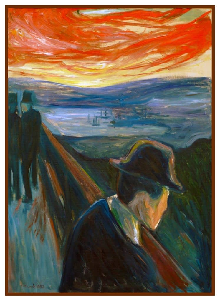 Edvard Munch - Sick mood at sunset. Despair (1892)