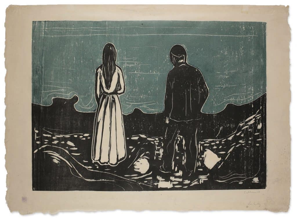 Edvard Munch - Two People. The Lonely Ones (1899)