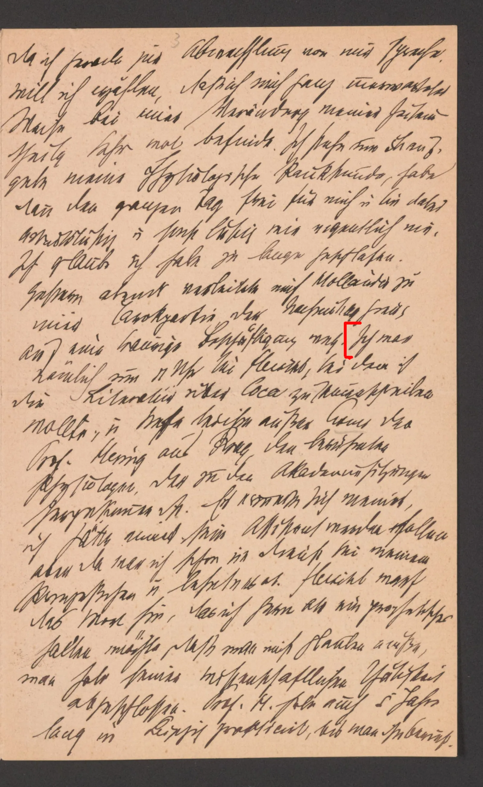  Lettera di Sigmund Freud a Martha Bernays del 27 maggio 1884, facciata 3